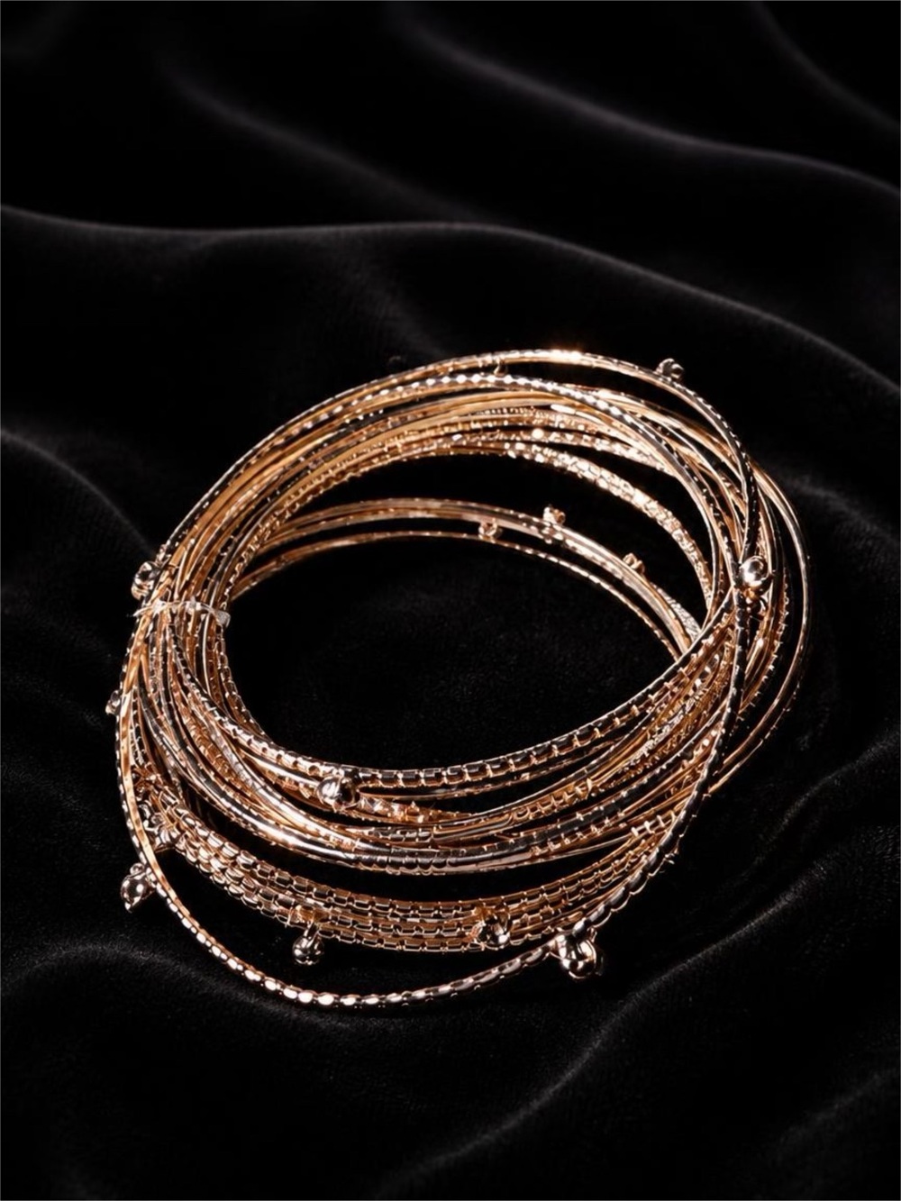 Torrid Bangle Set Rose Gold and Crystal Set of 15